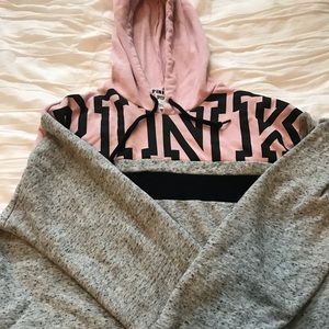 PINK gray and pink sweatshirt excellent condition!